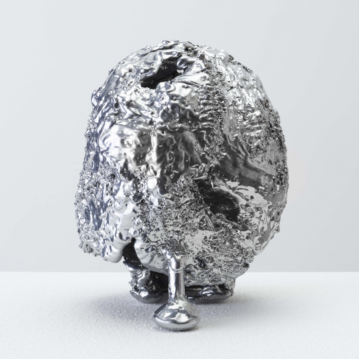 Jesse Pollock. <em>Silence</em>, 2023. Powder coated aluminum, 9 7/8 x 6 1/4 x 9 1/2 inches (25.1 x 15.9 x 24.1 cm)