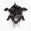 Jakob Rowlinson. <em>Mask XII (Appellant Fawn)</em>, 2023. Patent leather, shoelaces, eyelets, split pins and clip rings, 12 x 15 x 6 3/4 inches (30.5 x 38.1 x 17.1 cm) thumbnail