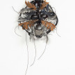 Jakob Rowlinson. <em>Mask XV</em>, 2023. Leather, boot zip, waxed cotton thread, leather shoes, spiked screws, large nickel eyelet, split pins, rivets and sea glass, 12 1/4 x 9 x 2 3/4 inches (31 x 23 x 7 cm) thumbnail