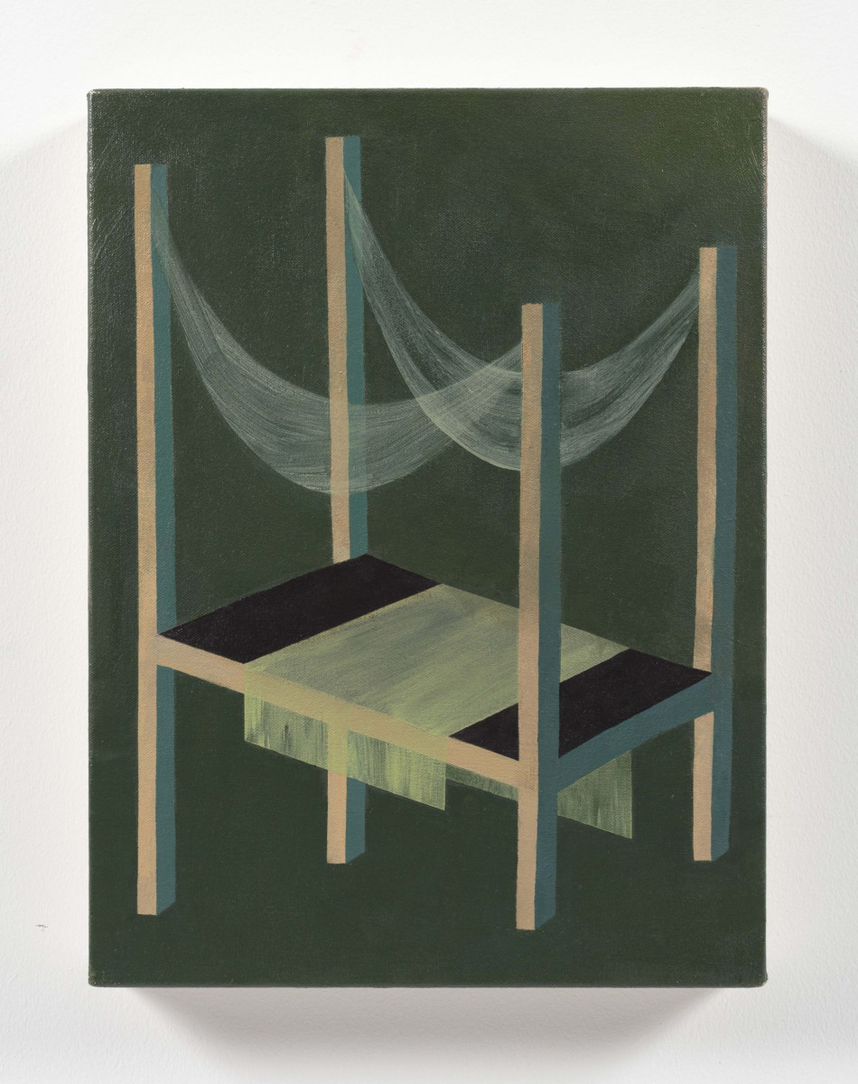 Nina Silverberg <em>Here</em>, 2023. Oil on canvas, 15 3/4 x 11 3/4 inches (40 x 30 cm)