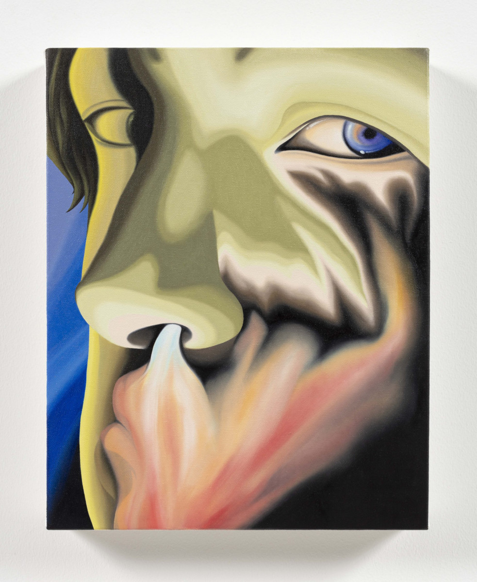 Tiger Rocha. <em>Melt Away</em>, 2023. Oil on canvas, 14 x 11 inches (35.6 x 27.9 cm)