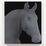 Jingze Du. <em>Horse</em>, 2023. Oil on canvas, 31 1/2 x 27 1/2 inches (80 x 70 cm)