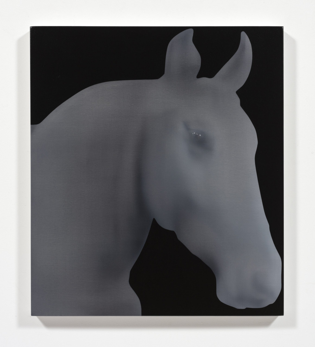 Jingze Du. <em>Horse</em>, 2023. Oil on canvas, 31 1/2 x 27 1/2 inches (80 x 70 cm)