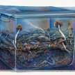 Kate Klingbeil. <em>Title TBD</em>, 2023. Acrylic, pigment, vinyl paint, glass beads, rocks, sand and ceramic pieces from Lake Michigan and oil stick on canvas, 41 1/2 x 52 1/4 x 3 inches (105.4 x 132.7 x 7.6 cm) thumbnail