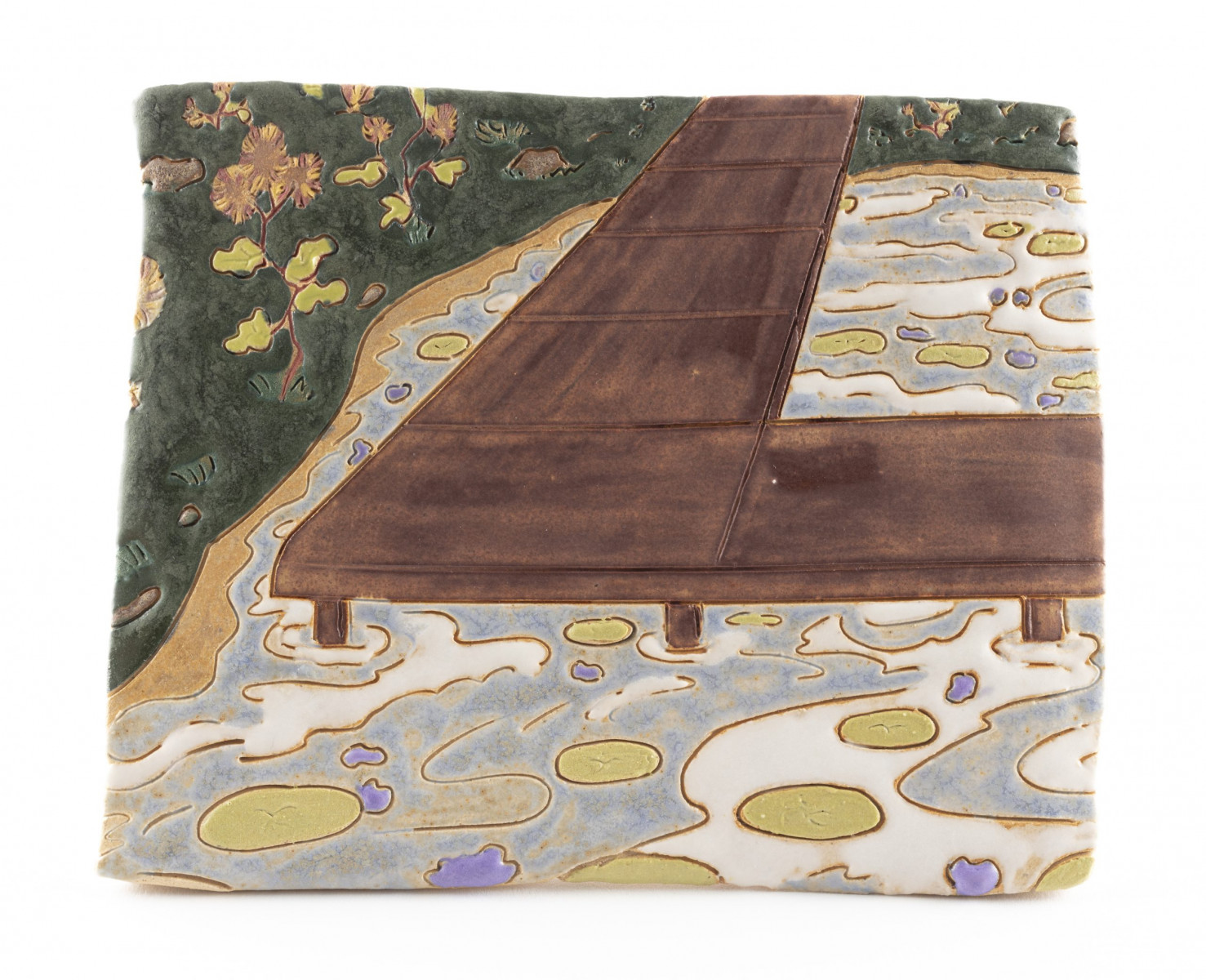 Kevin McNamee-Tweed. <em>Dock</em>, 2022. Glazed ceramic, 5 x 6 1/4 inches (12.7 x 15.9 cm)