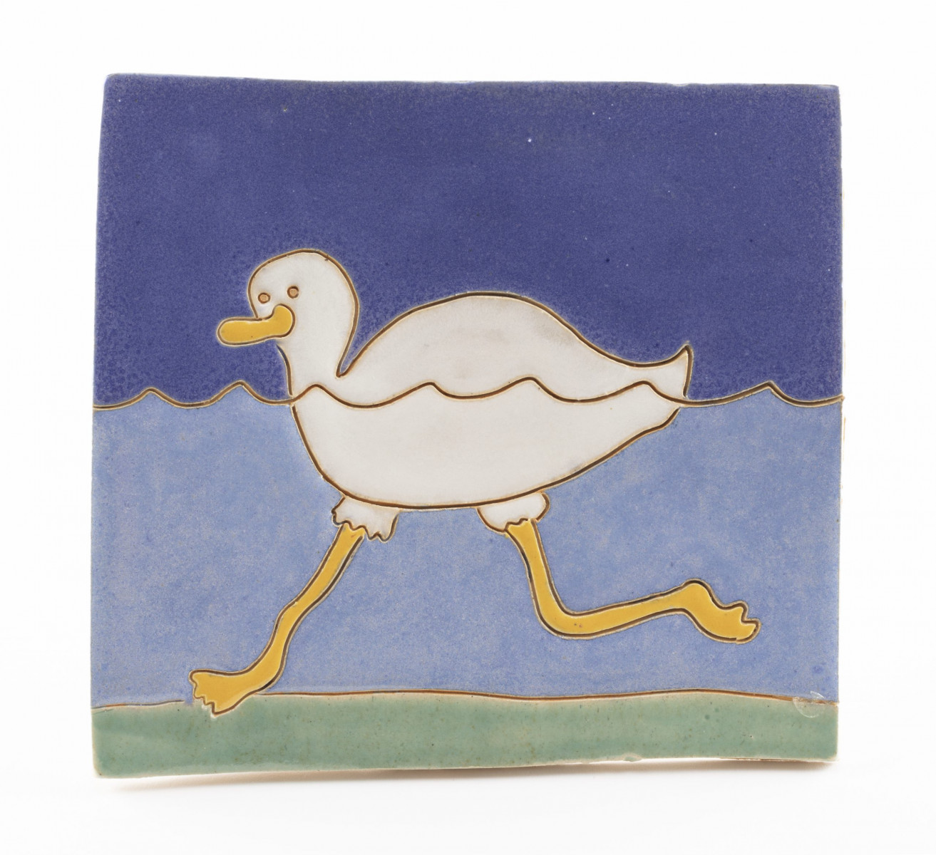 Kevin McNamee-Tweed. <em>Duck</em>, 2023. Glazed ceramic, 6 1/4 x 6 5/8 inches  (15.9 x 16.8 cm)