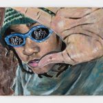 Brittany Tucker. <em>Boundaries</em>, 2023. Acrylic on canvas, 11 x 13 3/4 inches (28 x 35 cm)