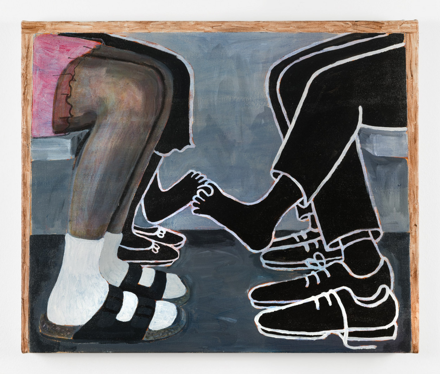 Brittany Tucker. <em> Double Date</em>, 2023. Acrylic on canvas, 19 5/8 x 23 5/8 inches  (50 x 60 cm)