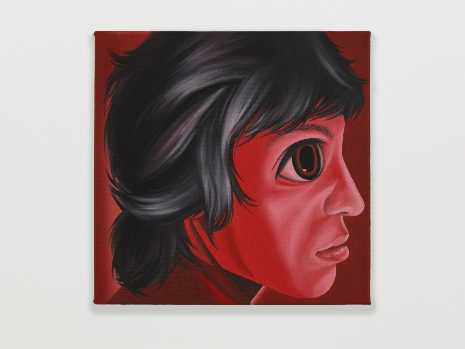 Tiger Rocha. <em>Blood Cell</em>, 2023. Oil on canvas, 8 x 8 inches  (20.3 x 20.3 cm)
