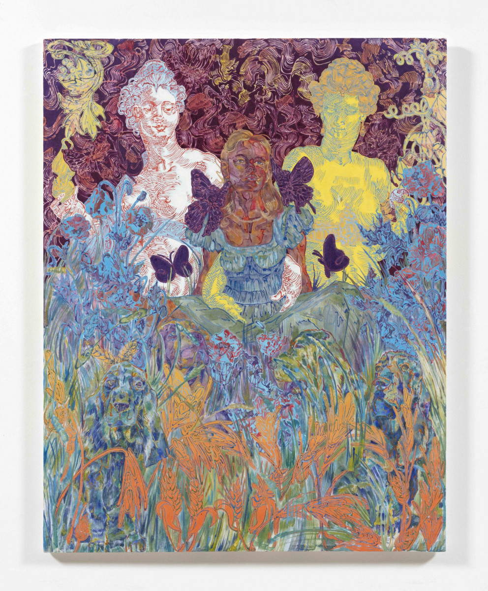 Giuditta Branconi. <em>Mamme</em>, 2023. Oil on canvas, 55 1/8 x 43 1/4 inches  (140 x 110 cm)