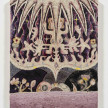 Omar Mendoza. <em>El trueno de su hablar</em>, 2023. Muitle, palo brasil, zacatlaxcalli, quina, charcoal, curcoma, beet, jagua, lion's hand, beeswax, on cotton on canvas, 35 x 28 inches  (88.9 x 71.1 cm) thumbnail