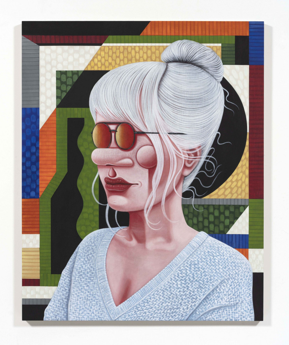 Robert Pokorny. <em>Split</em>, 2023. Acrylic on linen over panel, 72 x 58 inches  (182.9 x 147.3 cm)