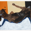 Shadi Al-Atallah. <em>Goring like an ox</em>, 2023. Acrylic, ink, oil pastel and pencil on canvas, 51 1/2 x 83 inches  (130.8 x 210.8 cm) thumbnail