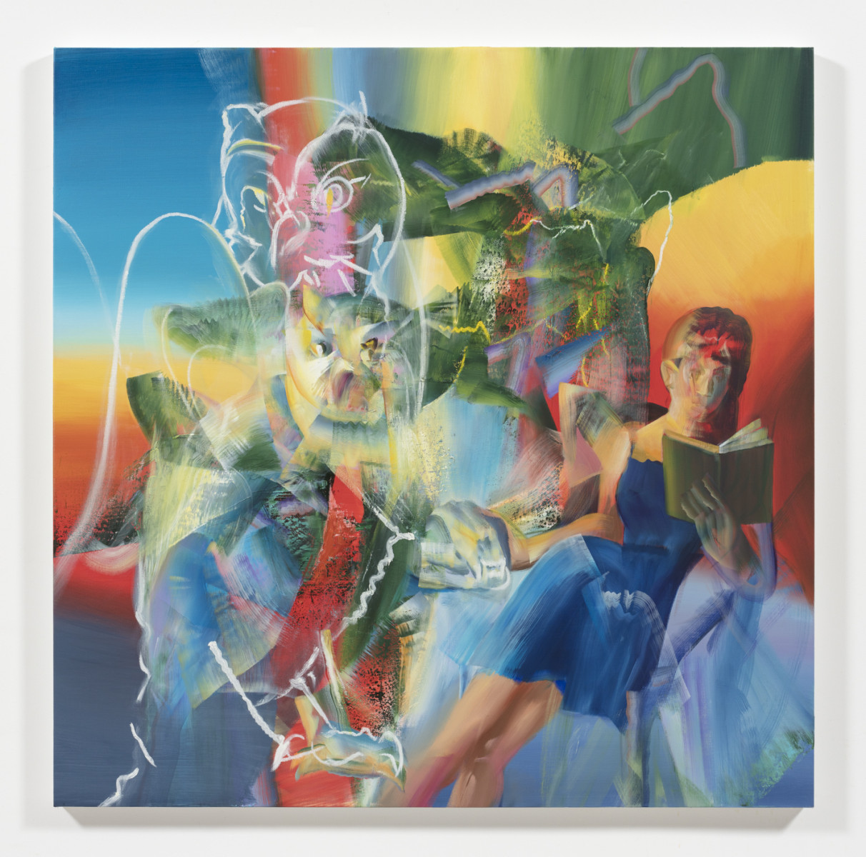 Zigsen Liu. <em>Reveal</em>, 2023. Oil on canvas, 59 x 59 inches  (150 x 150 cm)