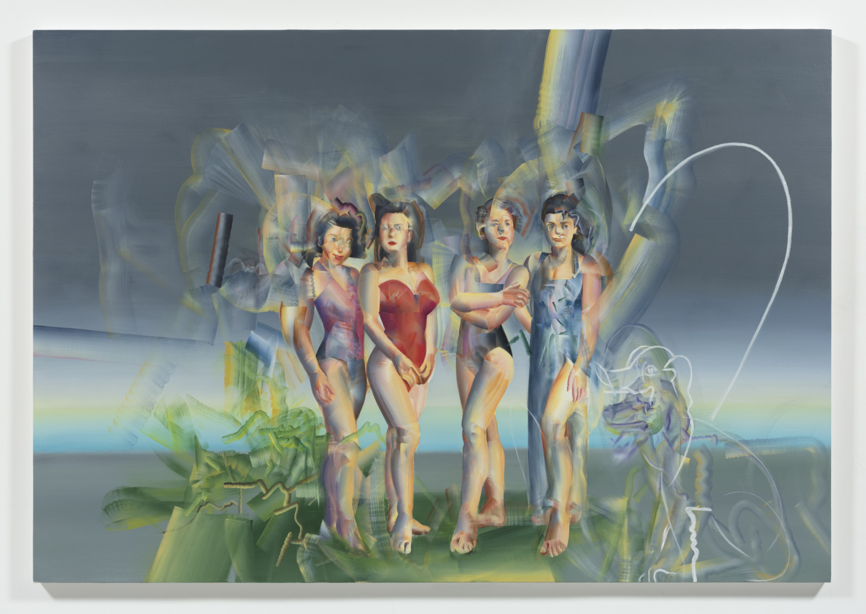 Zigsen Liu. <em>Orient river</em>, 2023. Oil on canvas, 70 7/8 x 102 3/8 inches  (180.1 x 260.1 cm)