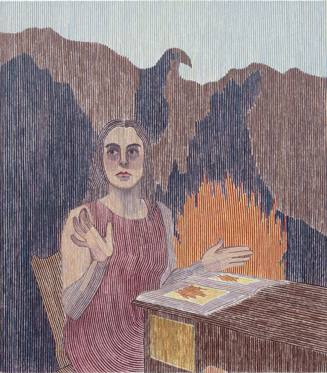 Brittany Miller. <em>Magdala</em>, 2024. Oil on canvas, 34 x 30 inches (86.4 x 76.2 cm)