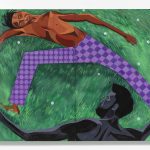 Jon Key. <em>In The Wind, I See My Past Self  (Around Around)</em>, 2024. Oil on panel, 60 x 96 inches  (152.4 x 243.8 cm)