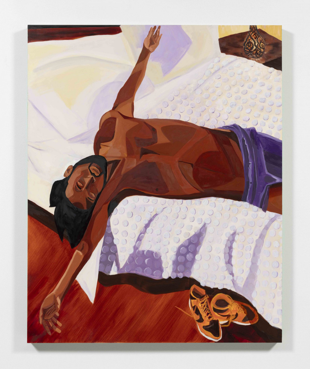 Jon Key. <em>As I Lay, Dandelions In My Dreams</em>, 2024. Oil on panel, 60 x 48 inches  (152.4 x 121.9 cm)