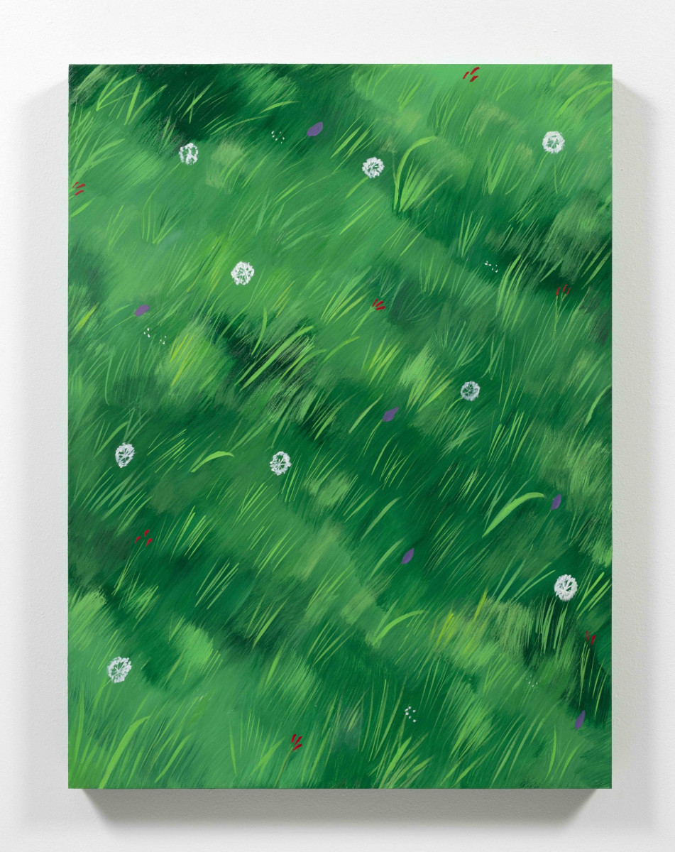 Jon Key. <em>Dandelions In The Grass</em>, 2024. Oil on panel, 40 x 30 inches  (101.6 x 76.2 cm)