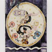 Omar Mendoza. <em>Serpientes</em>, 2024. Muitle, brazilwood, kina, zacatlaxcalli, charcoal, spirulina, jonote, blue stick, lemon, beetroot, turmeric, beeswax, rabbit tail on cotton, 35 x 28 inches  (88.9 x 71.1 cm) thumbnail