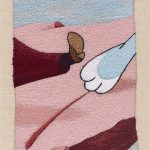 Peter Frederiksen. <em>Not Yet Sure Of The Lengths To Which I Would Go</em>, 2021. Freehand machine embroidery on linen, 8 x 6 inches (20.3 x 15.2 cm)