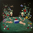 Jessica Wee. <em>Déjeuner sur l'herbe</em>, 2023. Oil on linen, 30 x 30 inches  (76.2 x 76.2 cm) thumbnail