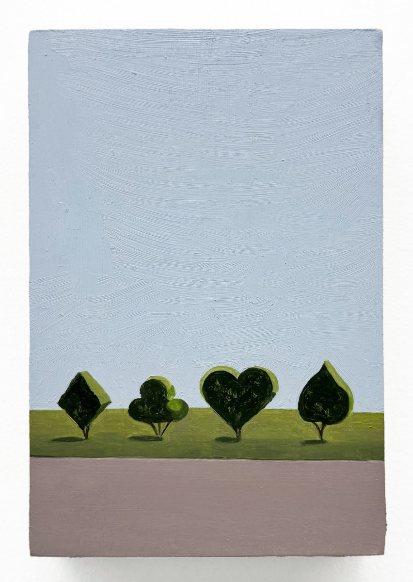 Lena Christakis. <em>Topiary Dream</em>, 2024. Oil on panel, 6 x 4 inches  (15.2 x 10.2 cm)