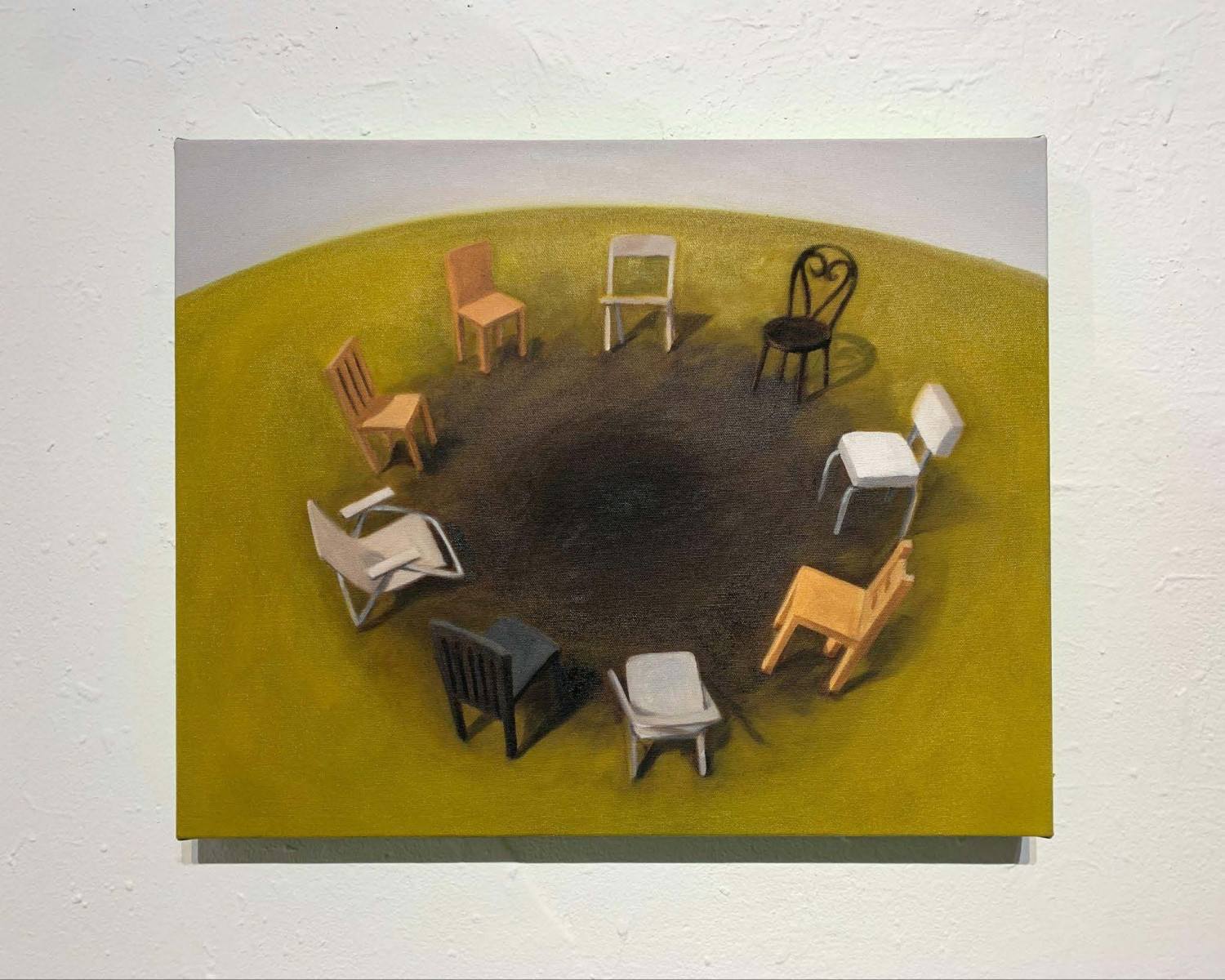 Cate Pasquarelli. <em>Circle</em>, 2024. Oil on canvas, 16 x 20 inches  (40.6 x 50.8 cm)
