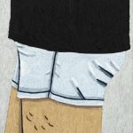 Hannah Wilson. <em>Golf Shorts (Jerry)</em>, 2024. Oil on canvas, 23 5/8 x 21 5/8 inches (60 x 55 cm)