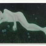 Julia Kowalska. <em>Skin on the Chest Starts to Glow</em>, 2024. Oil on canvas, 47 1/4 x 70 7/8 inches  (120 x 180 cm)