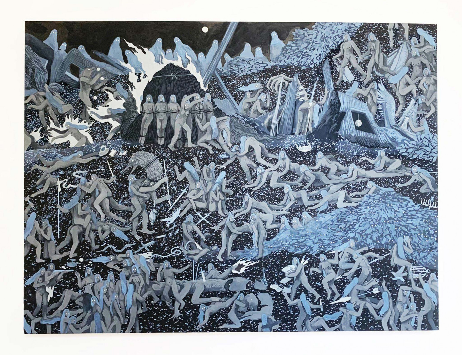 Kay Seohyung Lee. <em>Dark</em>, 2022. Gouache on birch panel, 30 x 40 inches  (76.2 x 101.6 cm)