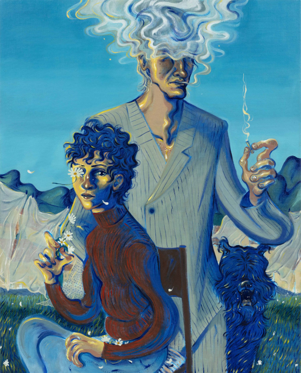 Giorgio Celin. <em>Cry Like A Little Girl</em>, 2024. Acrylic and oil on canvas, 39 1/4 x 31 1/2 inches (99.7 x 80 cm)