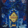 Giorgio Celin. <em>Blue Still Life Of Collateral Effects</em>, 2024. Acrylic and oil on canvas, 57 1/2 x 44 7/8 inches (146 x 114 cm) thumbnail