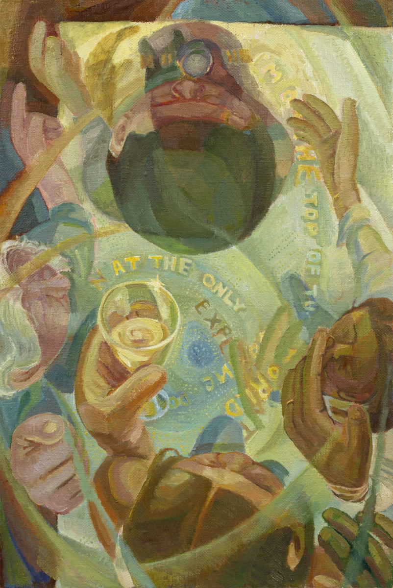 MJ Torrecampo. <em>Top Of The World</em>, 2024. Oil on canvas, 24 x 16 inches (61 x 40.6 cm)