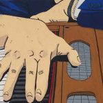 Hannah Wilson. <em>Harmonium (Adam)</em>, 2022. Oil on canvas, 65 x 53 1/8 inches (165 x 135 cm)