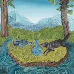 Marina Iglesias. <em>El Cuervo Y La Serpiente</em>, 2024. Oil on linen, 31 1/2 x 23 5/8 inches (80 x 60 cm)